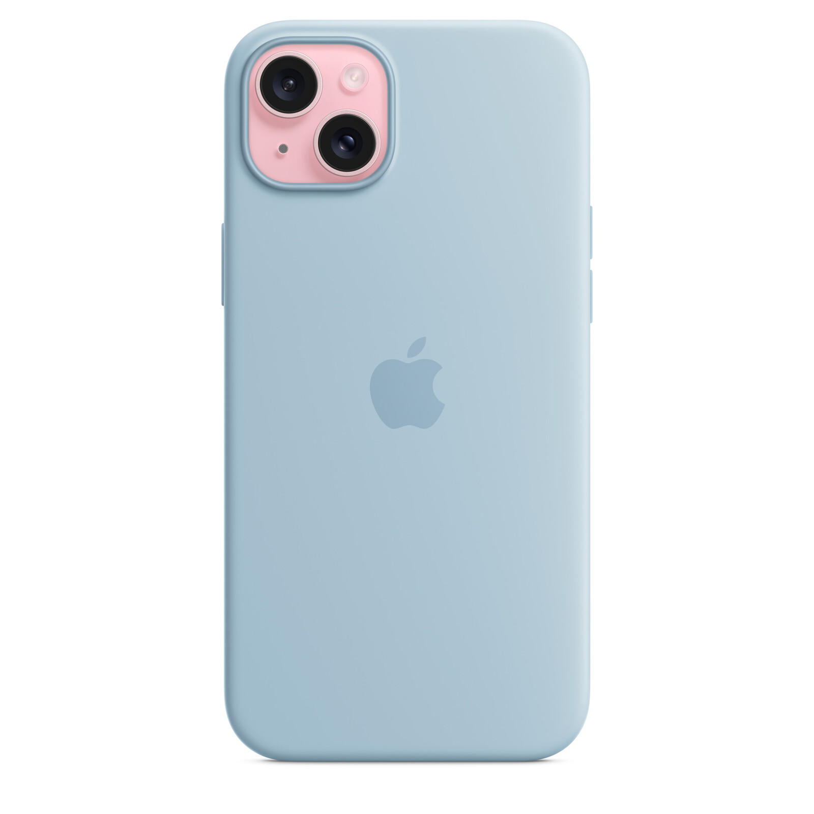 Apple iPhone 15 Plus Silikon Case mit MagSafe hellblau