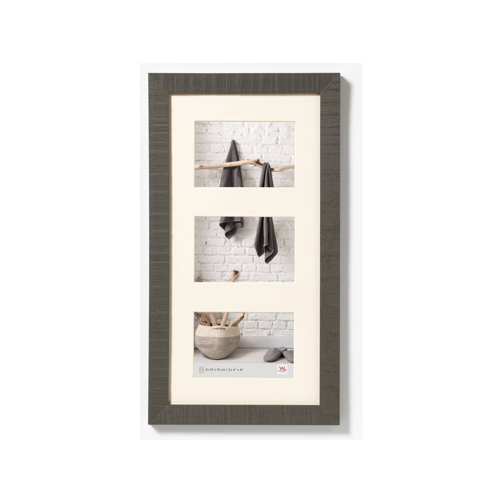 Bilderrahmen Home 3x10x15cm Holz grau