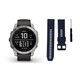 Garmin Fenix 7 silver/graphite + Gratis Mika Band dunkelblau


