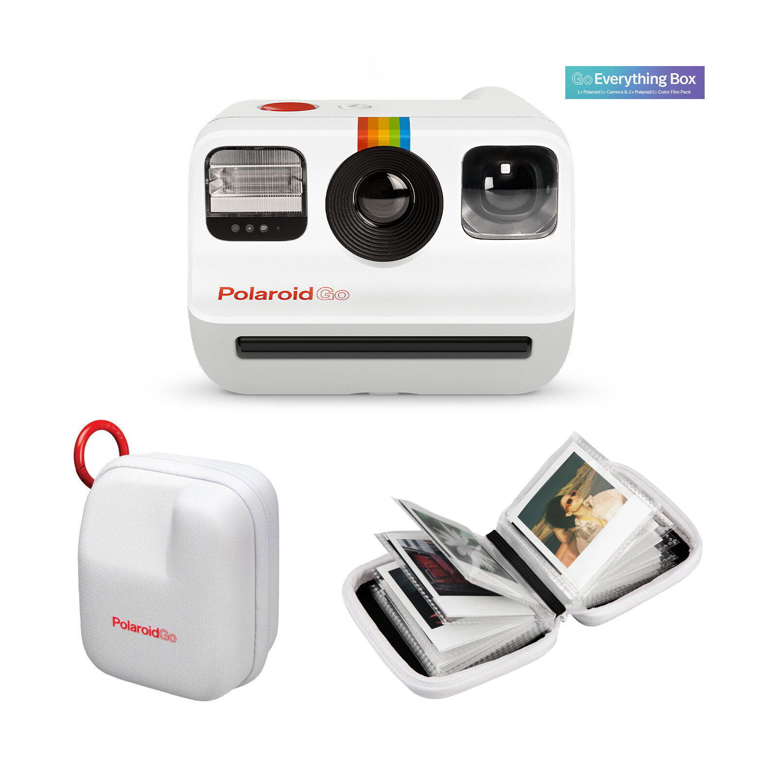 Polaroid GO Instant Kamera Everythingbox Wei&szlig; + Tasche + Album