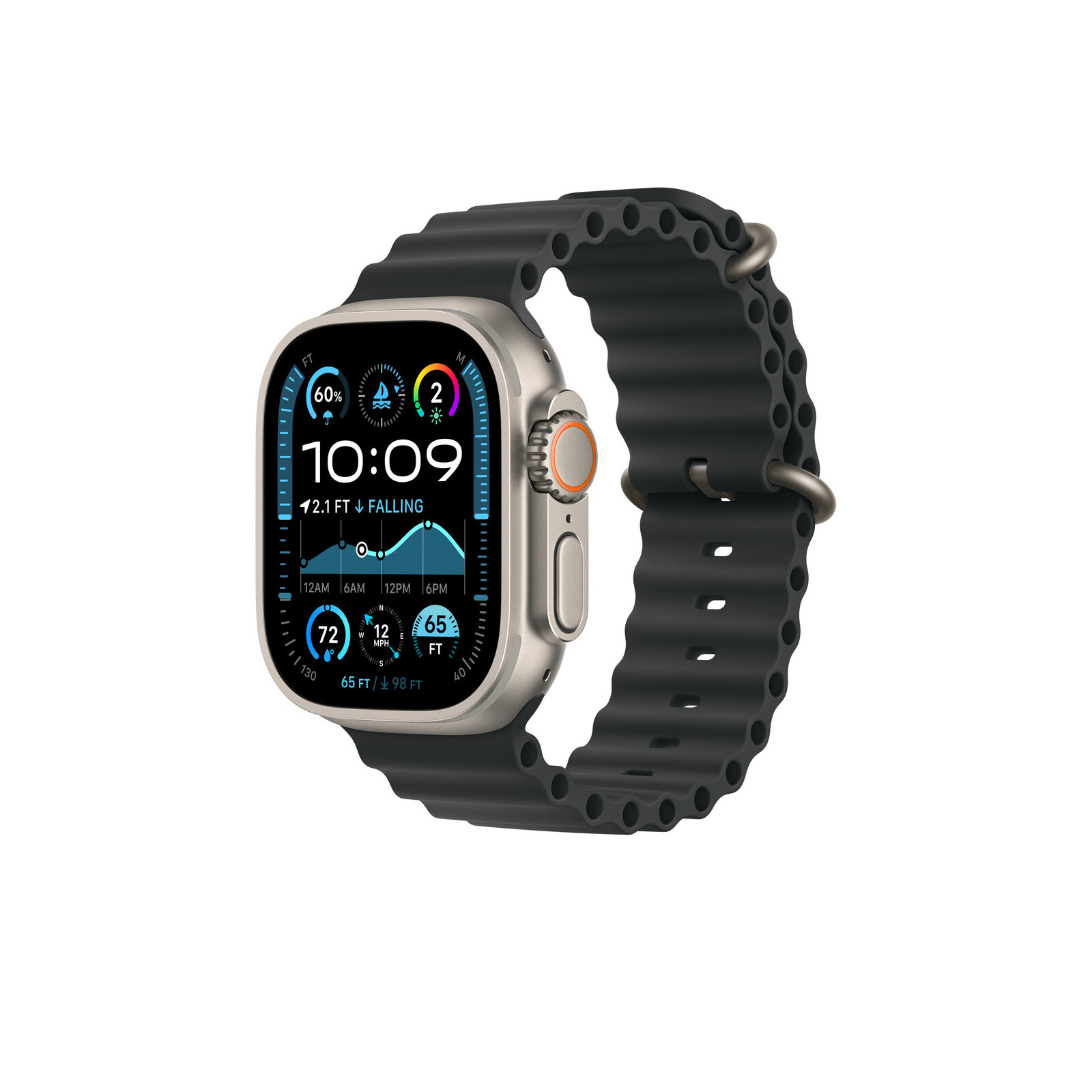 Apple Watch 49mm Oceanarmband schwarz 