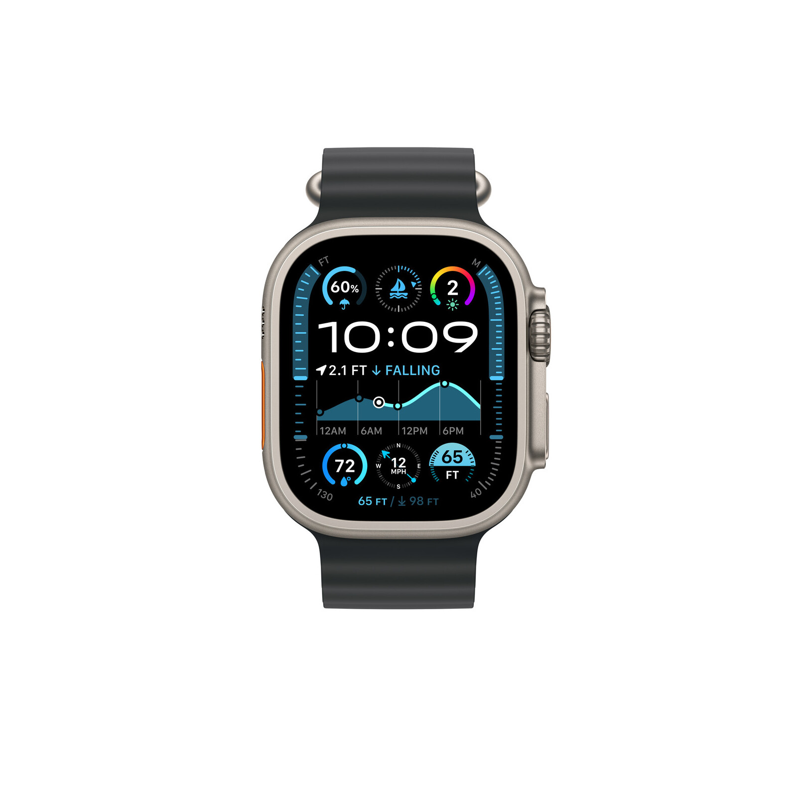 Apple Watch 49mm Oceanarmband schwarz 