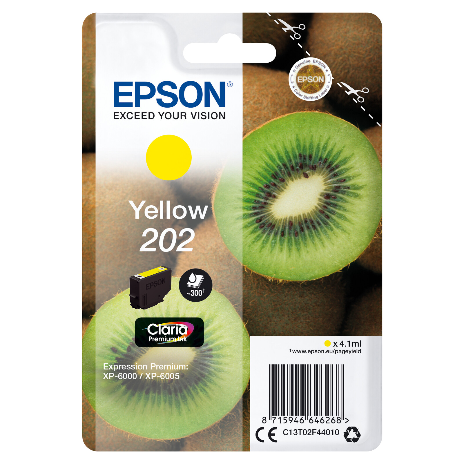 Epson 202 T02F4 Tinte Yellow 4,1ml