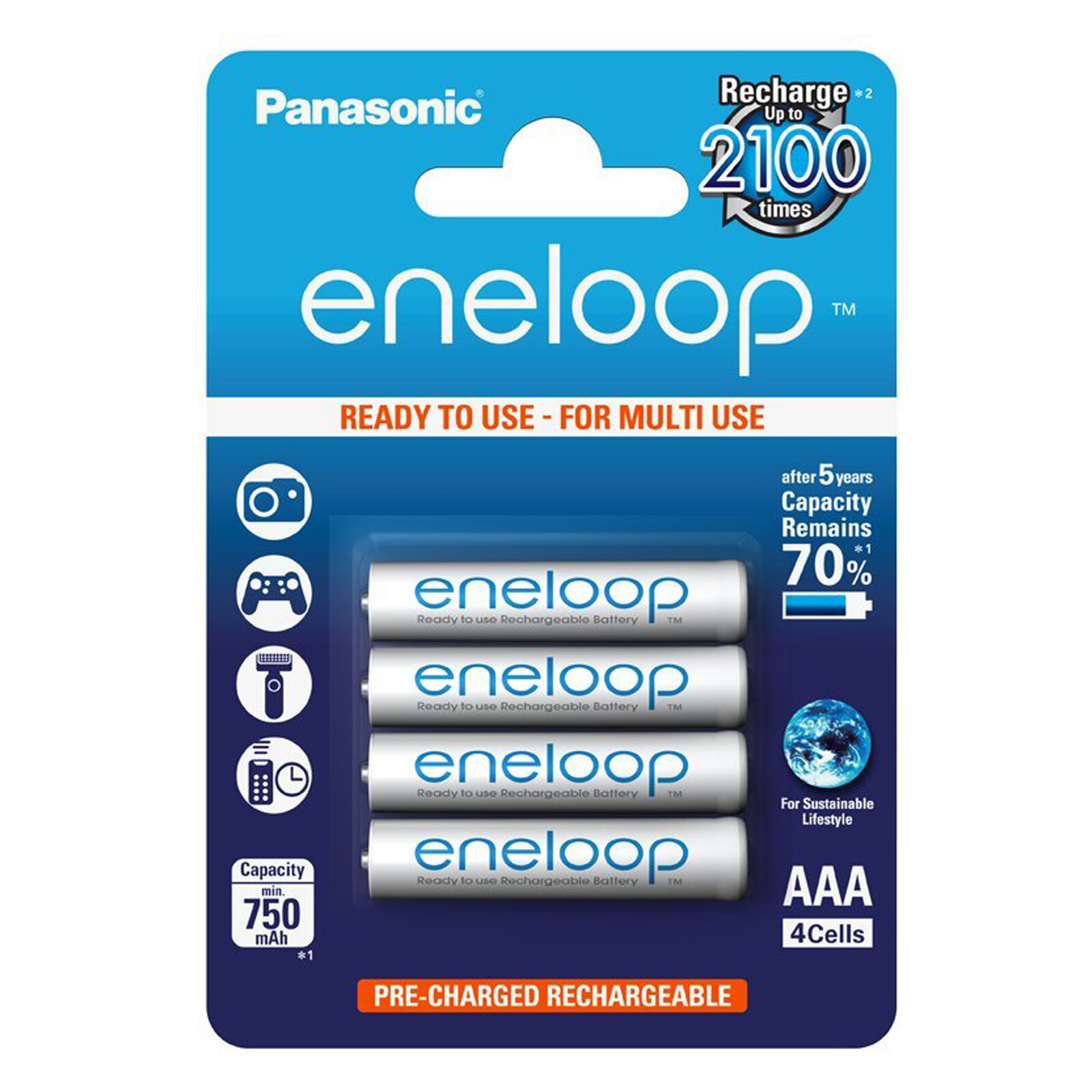 eneloop AAA 750mAh 4er Blister