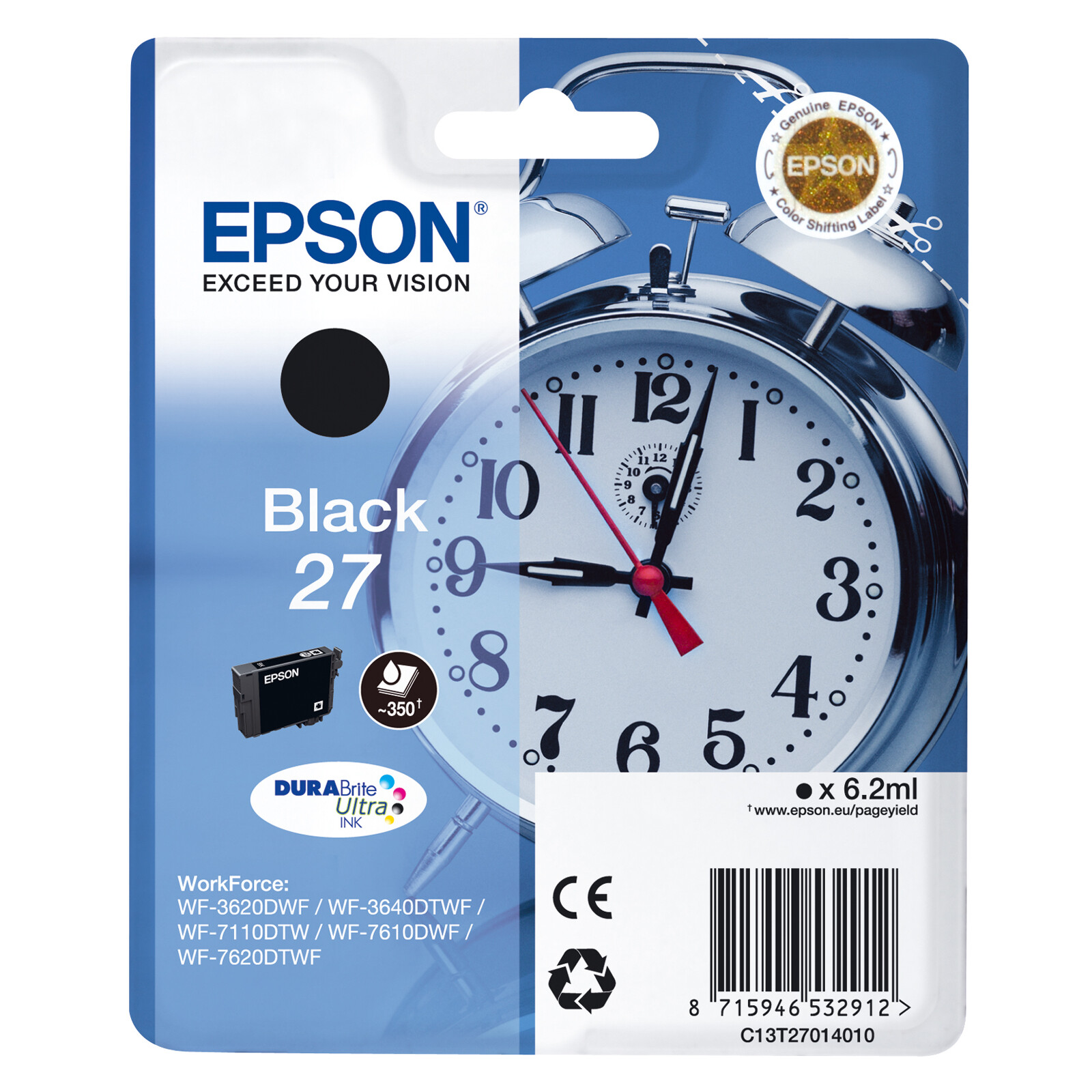 Epson 27 T2701 Tinte Black 6,2ml