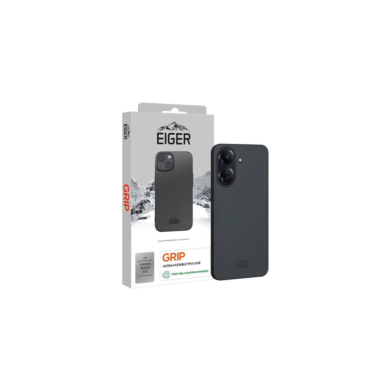 Eiger Back Cover Grip Case Xiaomi Redmi 13C schwarz