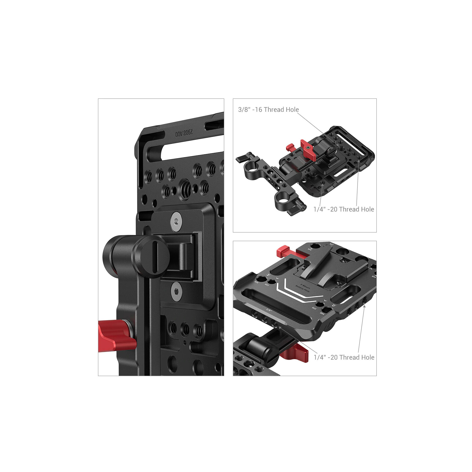 SmallRig V Mount Batterieplatte mit verstellbarem Arm