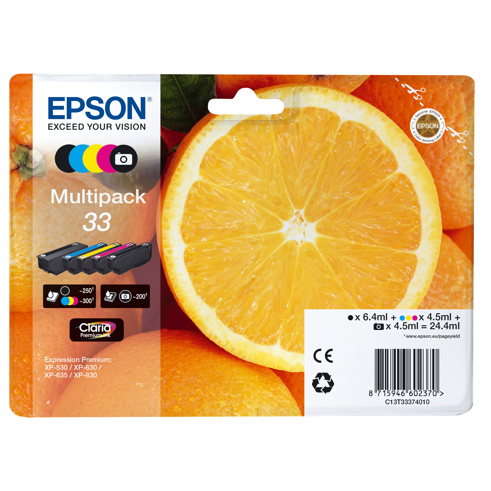 Epson 33 T3337 Tinte Multipack