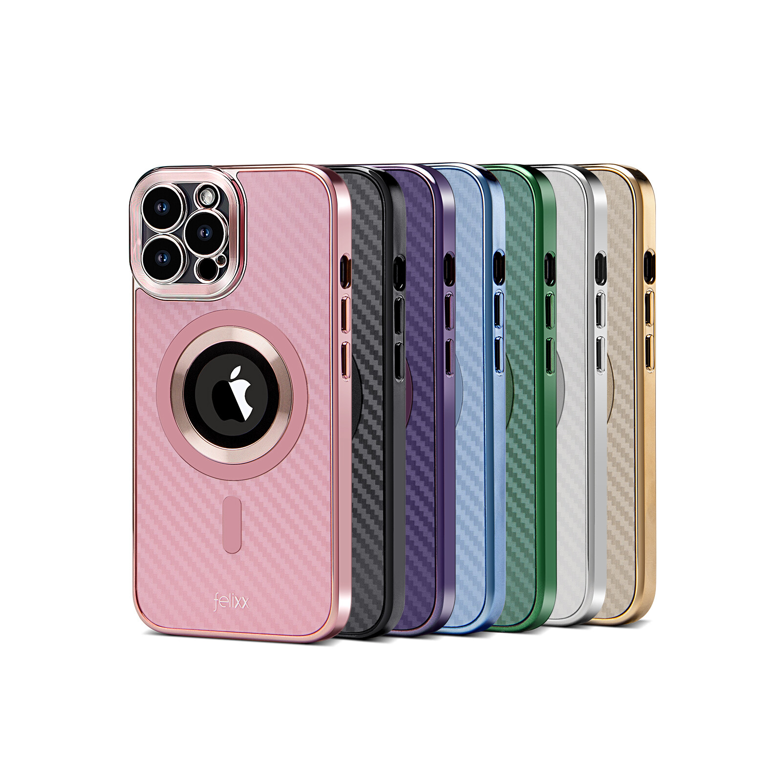 Felixx Back Carbon App iPhone 15 Pro green