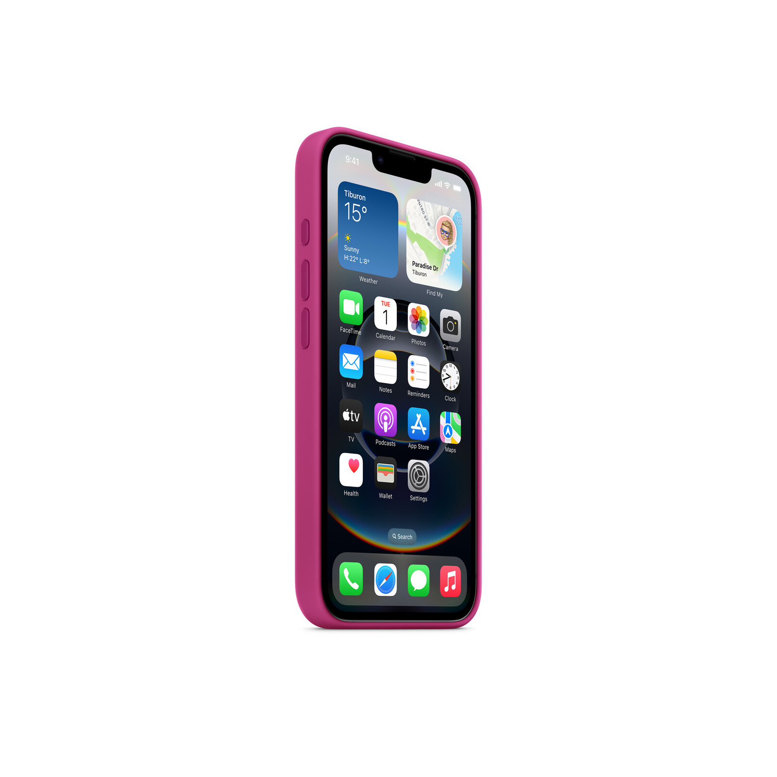 Apple iPhone 16e Silikon Case fuchsia