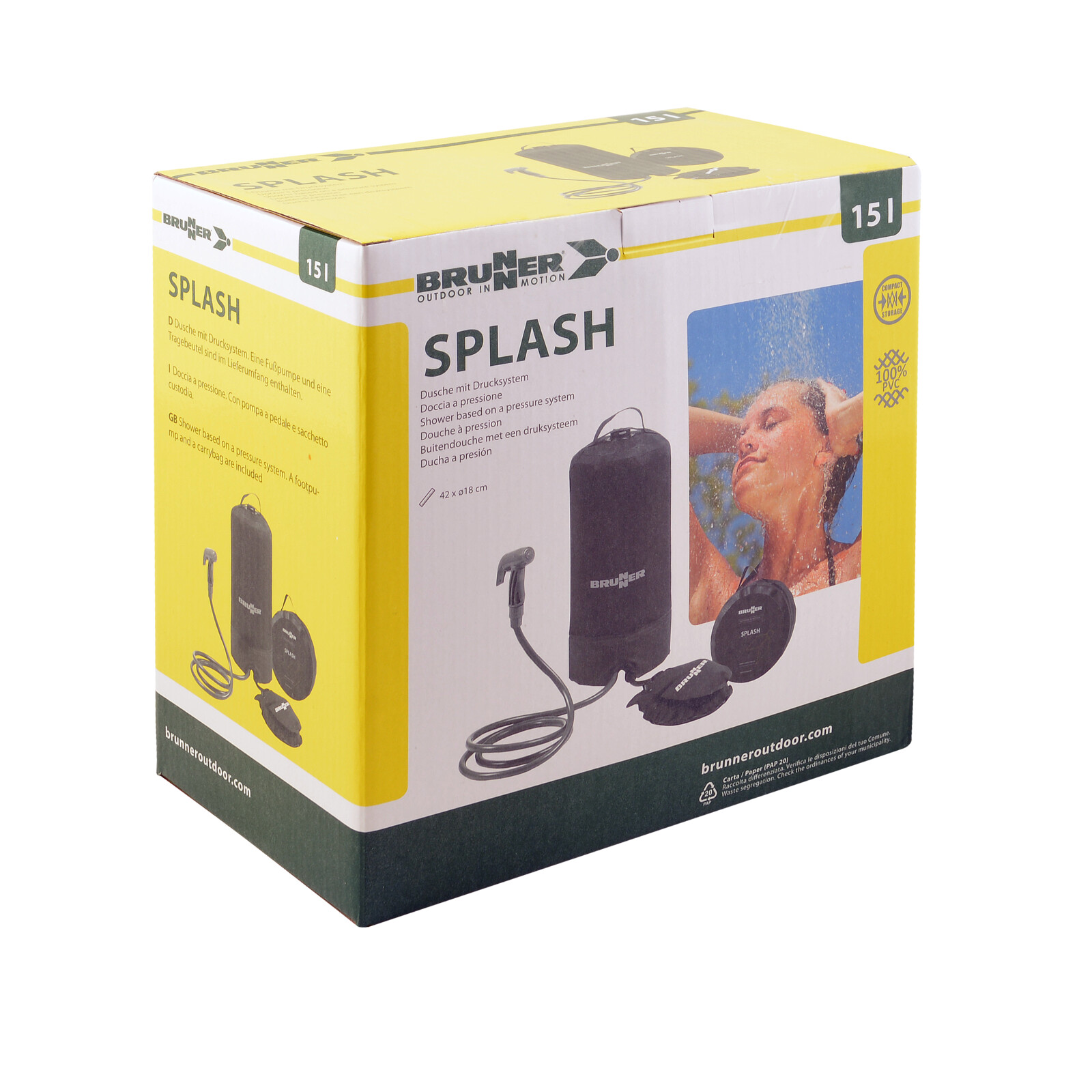 Brunner Campingdusche Splash inkl. Fußpumpe