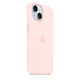 Apple iPhone 15 Silikon Case mit MagSafe light pink