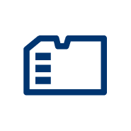 Speicherkarten-Icon blau