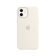 Apple iPhone 12/12 Pro Silikon Case mit MagSafe weiß
