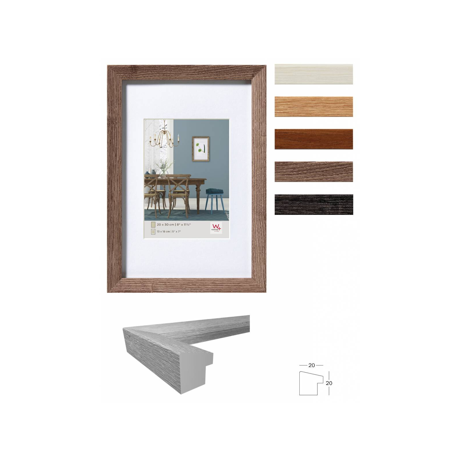 Fiorito 20x20 Holz wei&szlig;