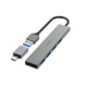 Hama USB-Hub 4 Ports USB-A/USB-C mit Adapter