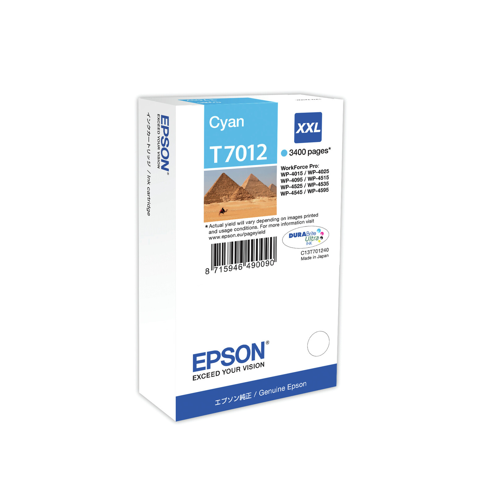 Epson T7012XXL Tinte Cyan 34,2ml