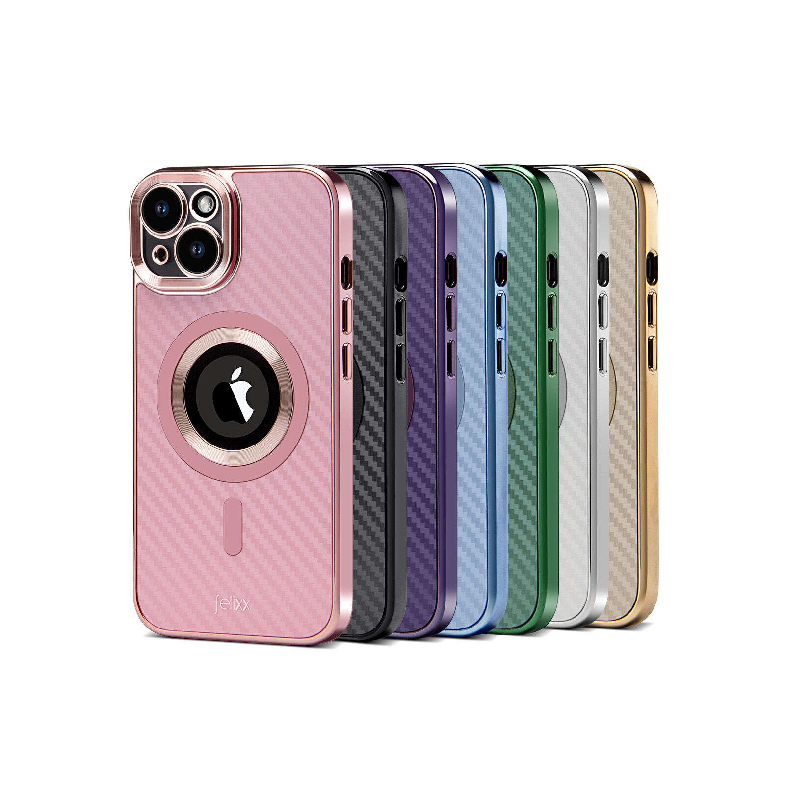 Felixx Back Carbon App iPhone 15 white