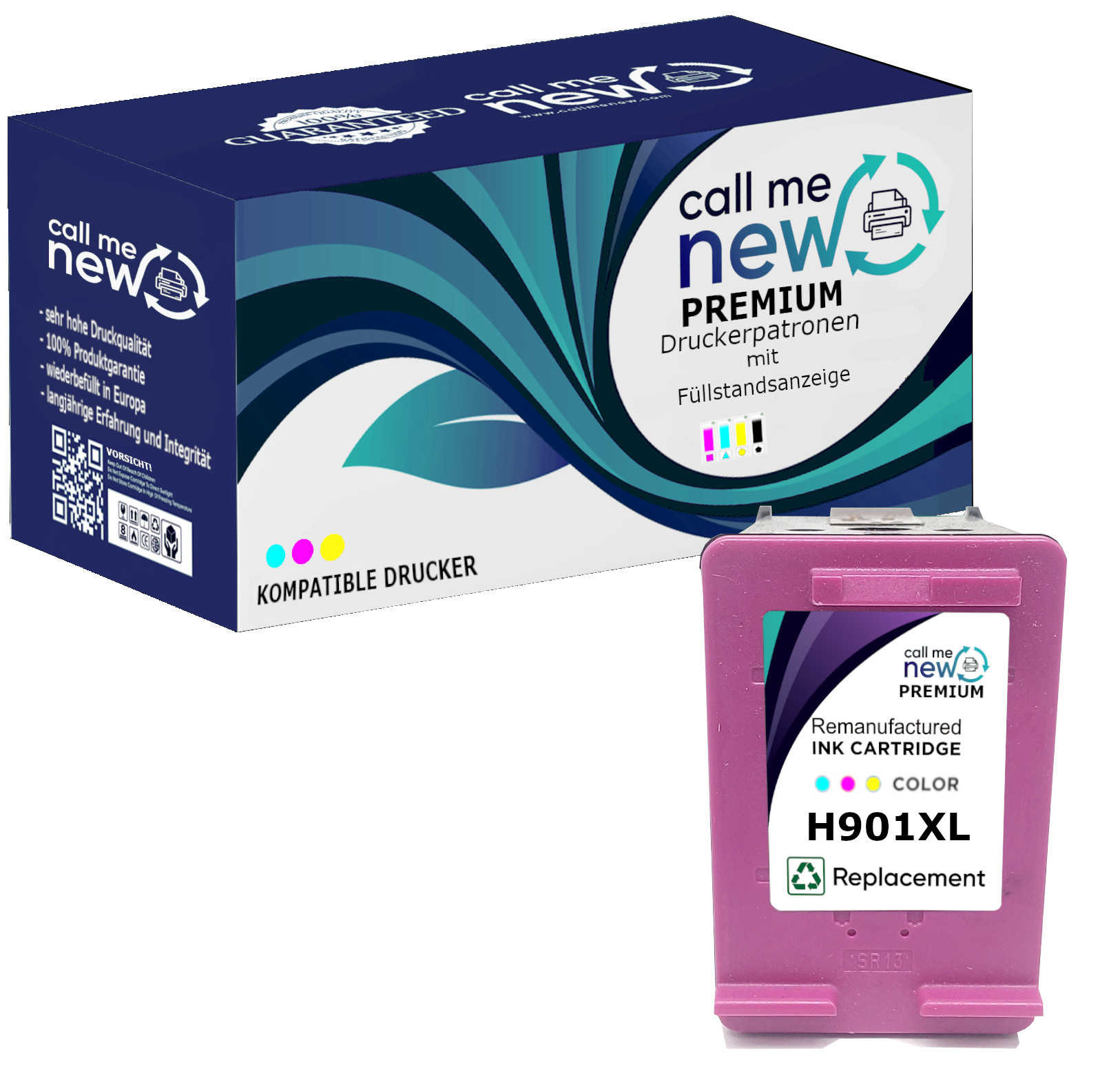 CMN Premium aufber. Tintenpatrone f&uuml;r HP901XL farbig