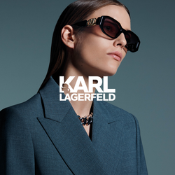 Frau trägt Karl Lagerfeld Sonnenbrille
