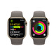 Apple Watch S9 GPS+Cellular Edelstahl gold 41mm M/L braun