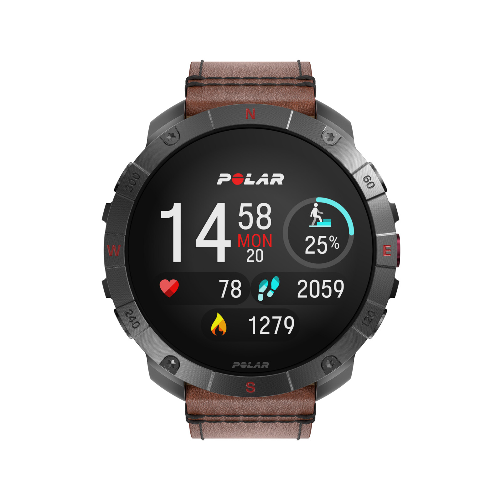 Polar Grit X2 Pro Leder bronze M/L