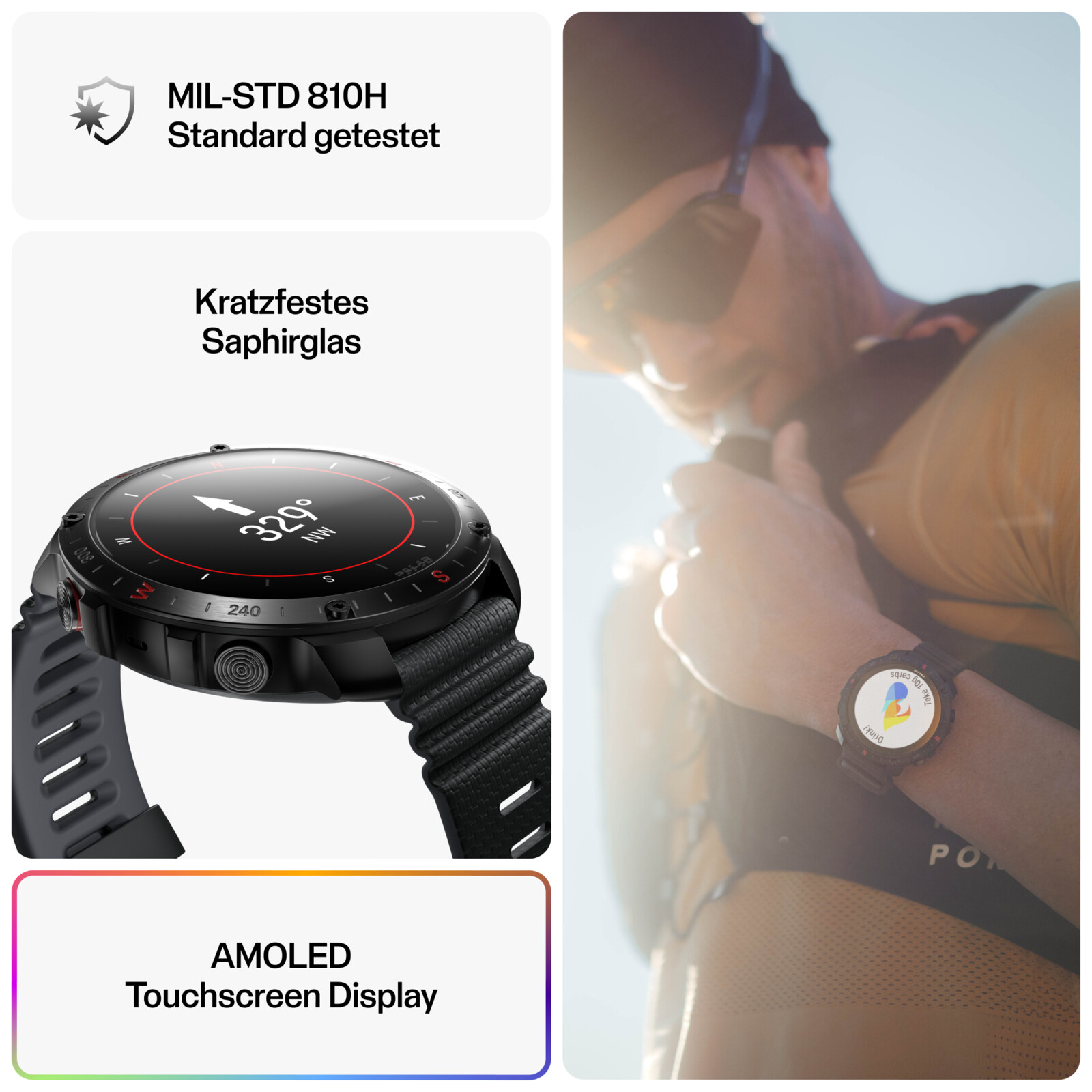 Polar Grit X2 Pro schwarz S/L HR