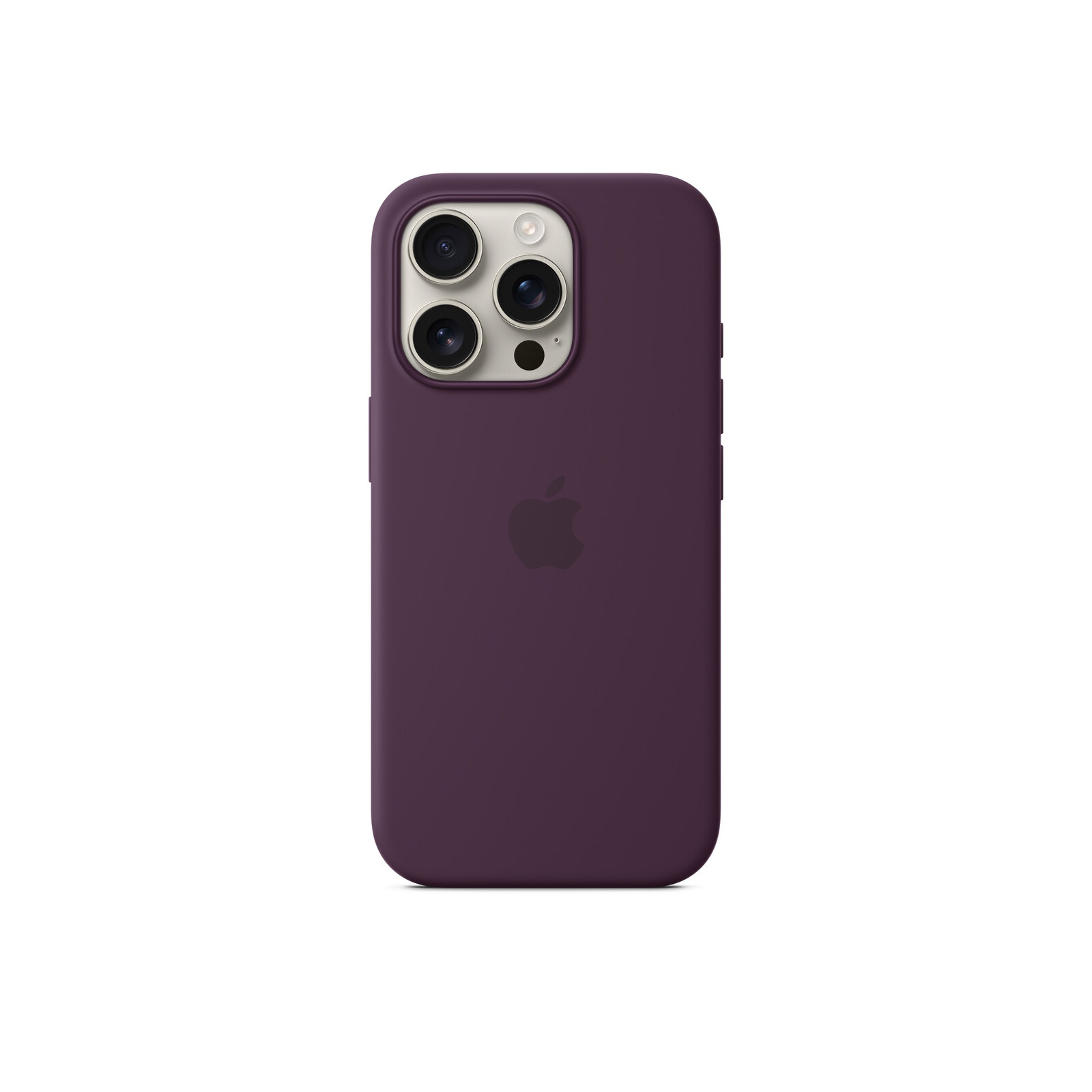Apple iPhone 16 Pro Silikon Case mit Magsafe plum