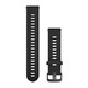 Garmin Uhrenarmband Forerunner 20mm Silikon schwarz/schiefer