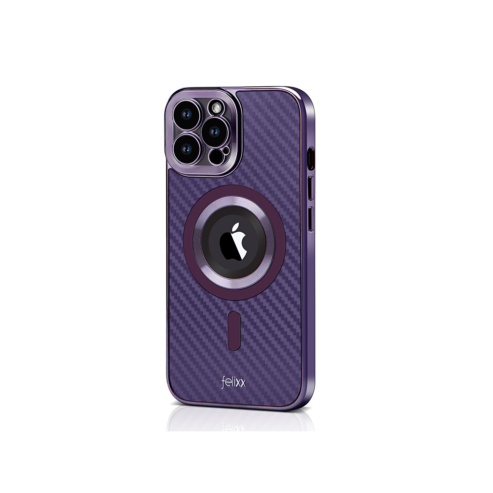 Felixx Back Carbon App iPhone 15 Pro purple