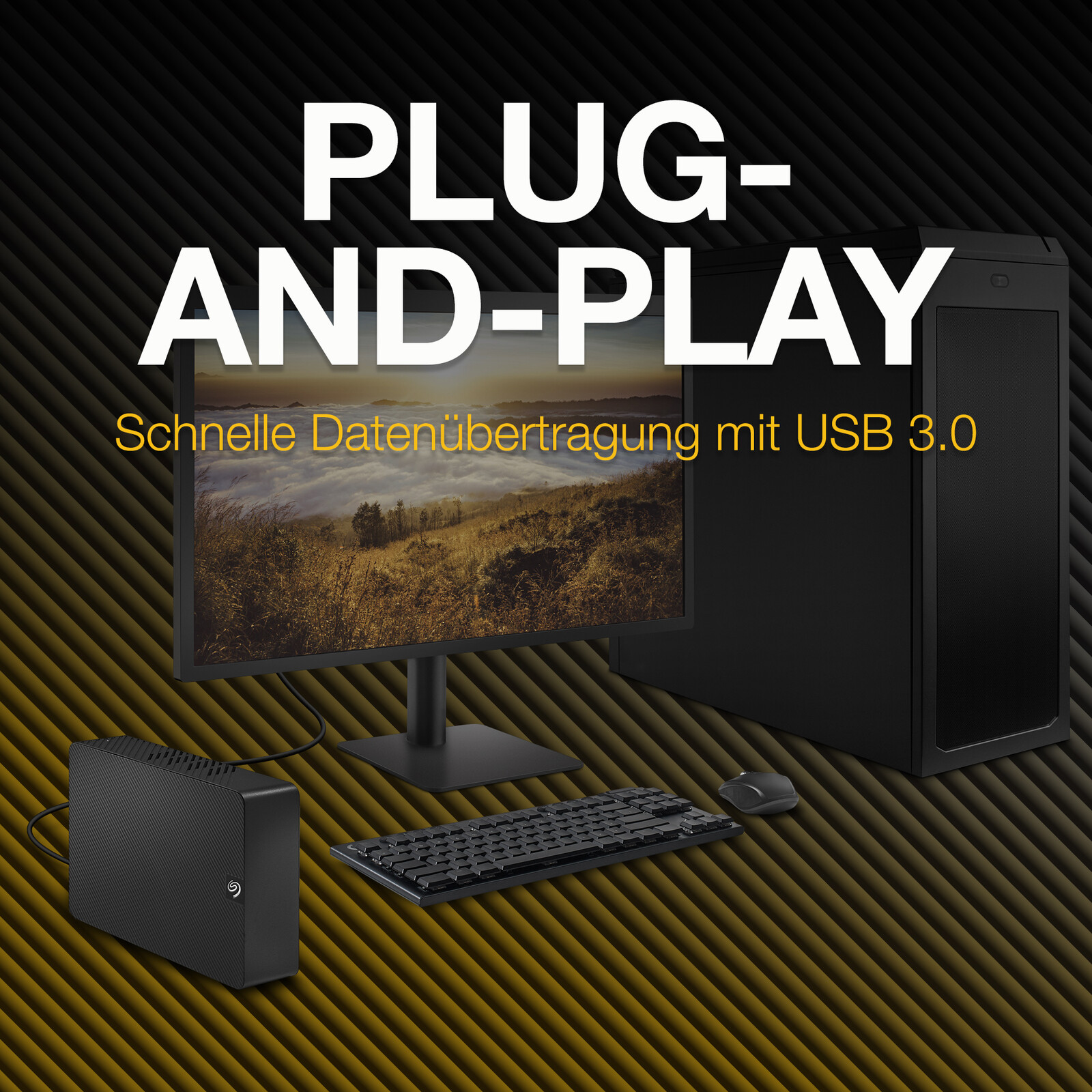 Seagate EXpansion Desktop 4TB, schwarz, 3.5