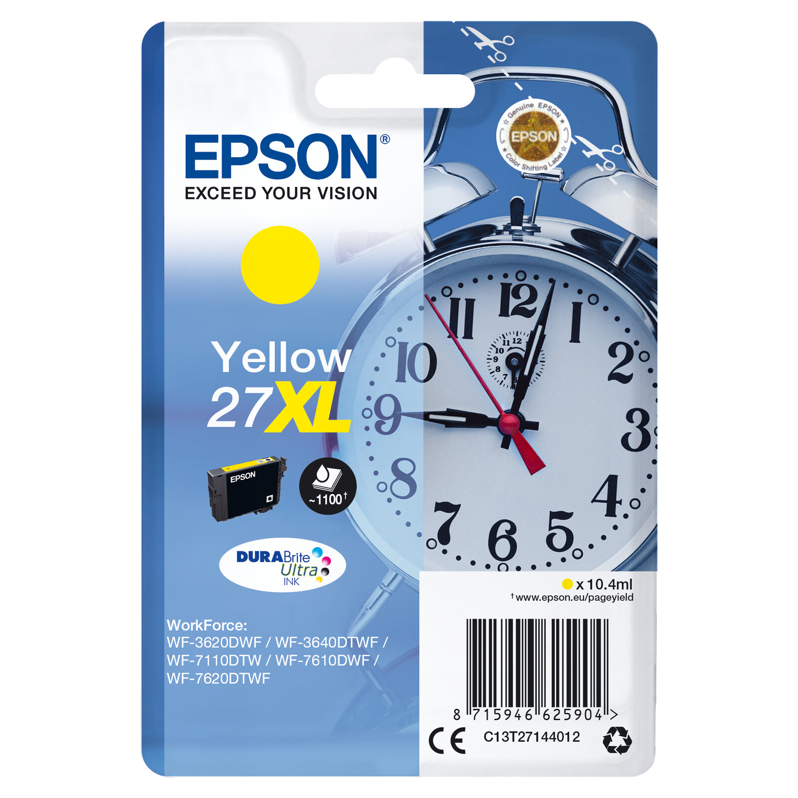 Epson 27XL T2714 Tinte Yellow 10,4ml