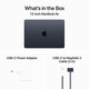 Apple MacBook Air 13"/M3/8CPU/8GPU/16GB/256GB/mitternacht