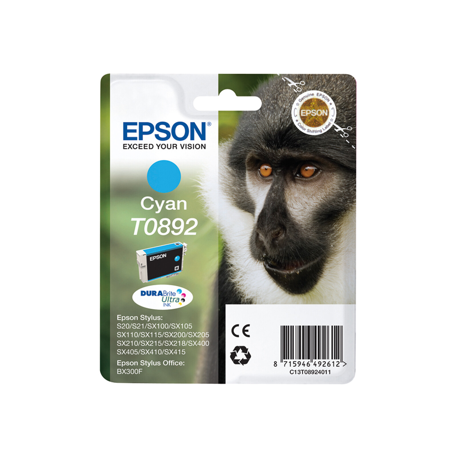 Epson T0892 Tinte Cyan 3,5ml