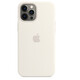 Apple iPhone 12 Pro Max Silikon Case mit MagSafe weiß