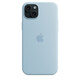 Apple iPhone 15 Plus Silikon Case mit MagSafe hellblau