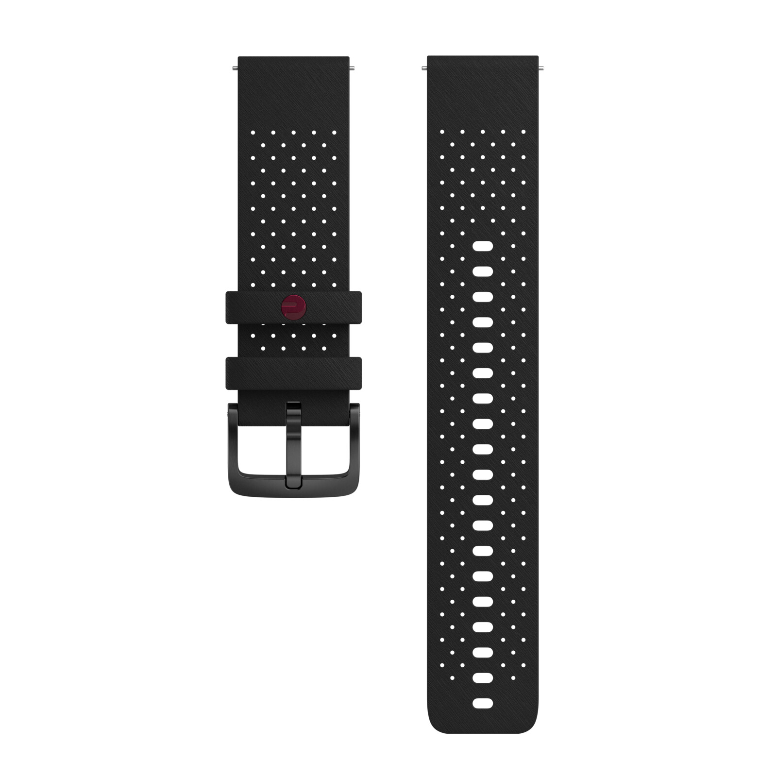 Polar Armband 22mm Silikon S-L black/grey
