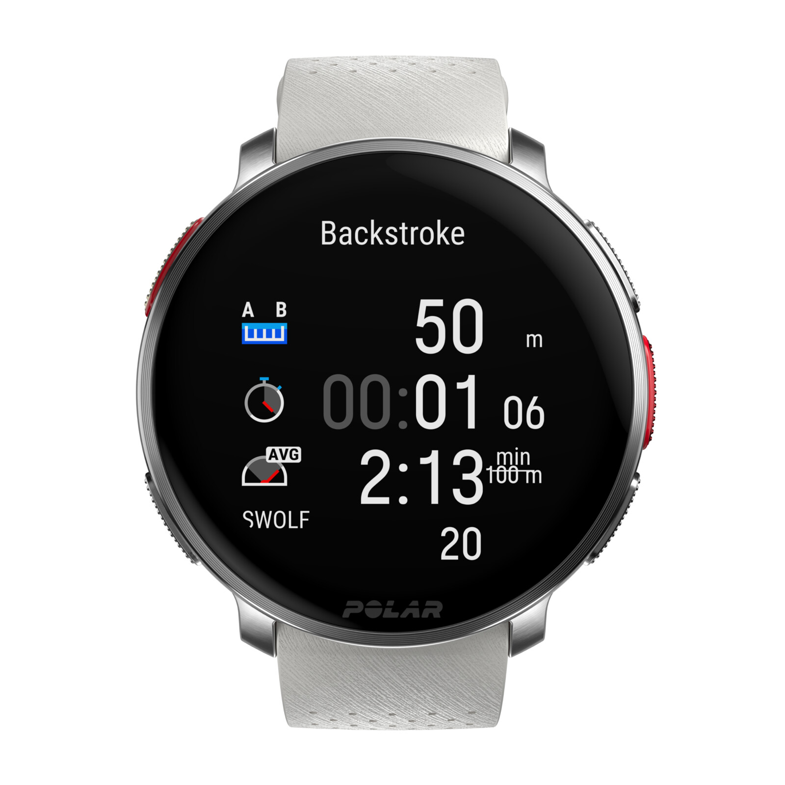 Polar Vantage V3 silver/orange S-L