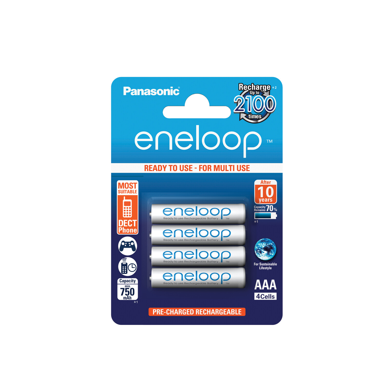 eneloop AAA 750mAh 4er Blister