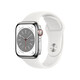 Apple Watch S8 Cellular Edelstahl 41mm Sportband weiß