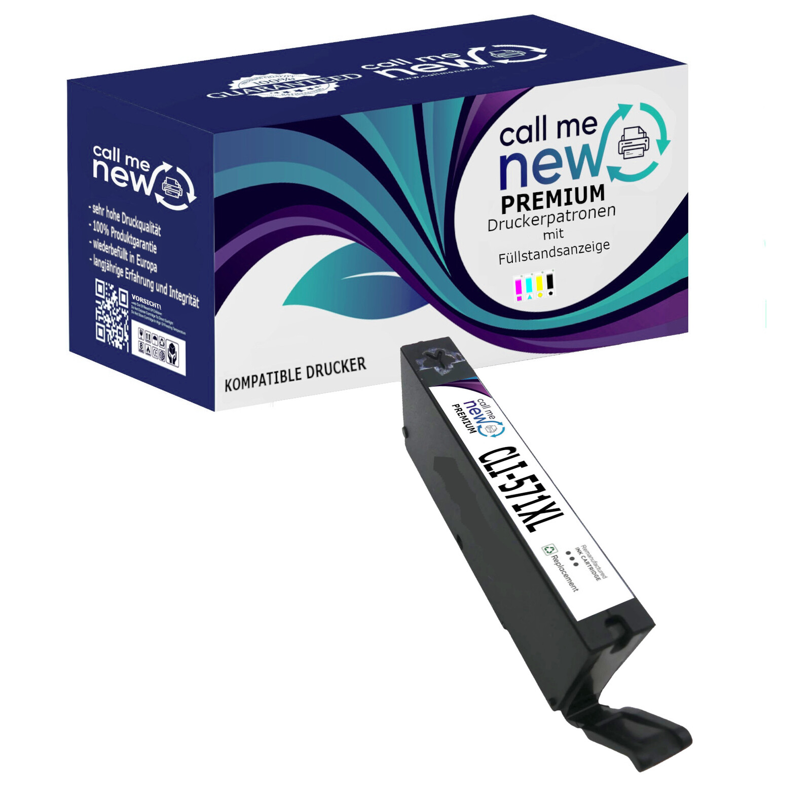 CMN Premium aufber.Tintenpatrone Canon CLI-571XL grau