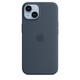 Apple iPhone 14 Silikon Case mit MagSafe sturmblau