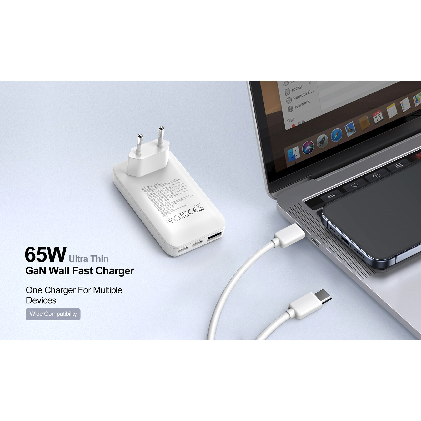 Felixx Premium Reiselader 65W USB-C/USB-A inkl. Kabel