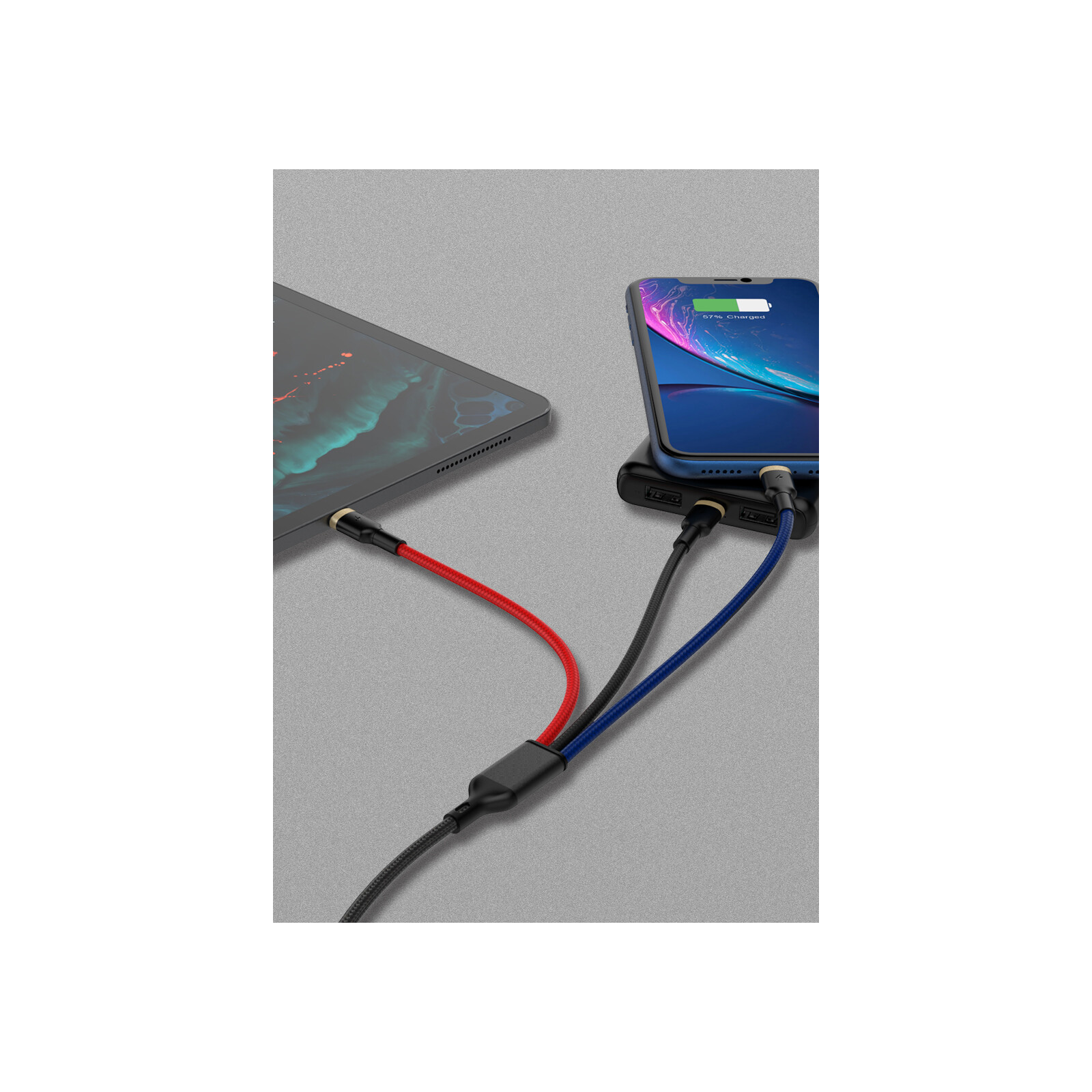 Felixx Premium Ladekabel 3in1 für USB auf iPhone