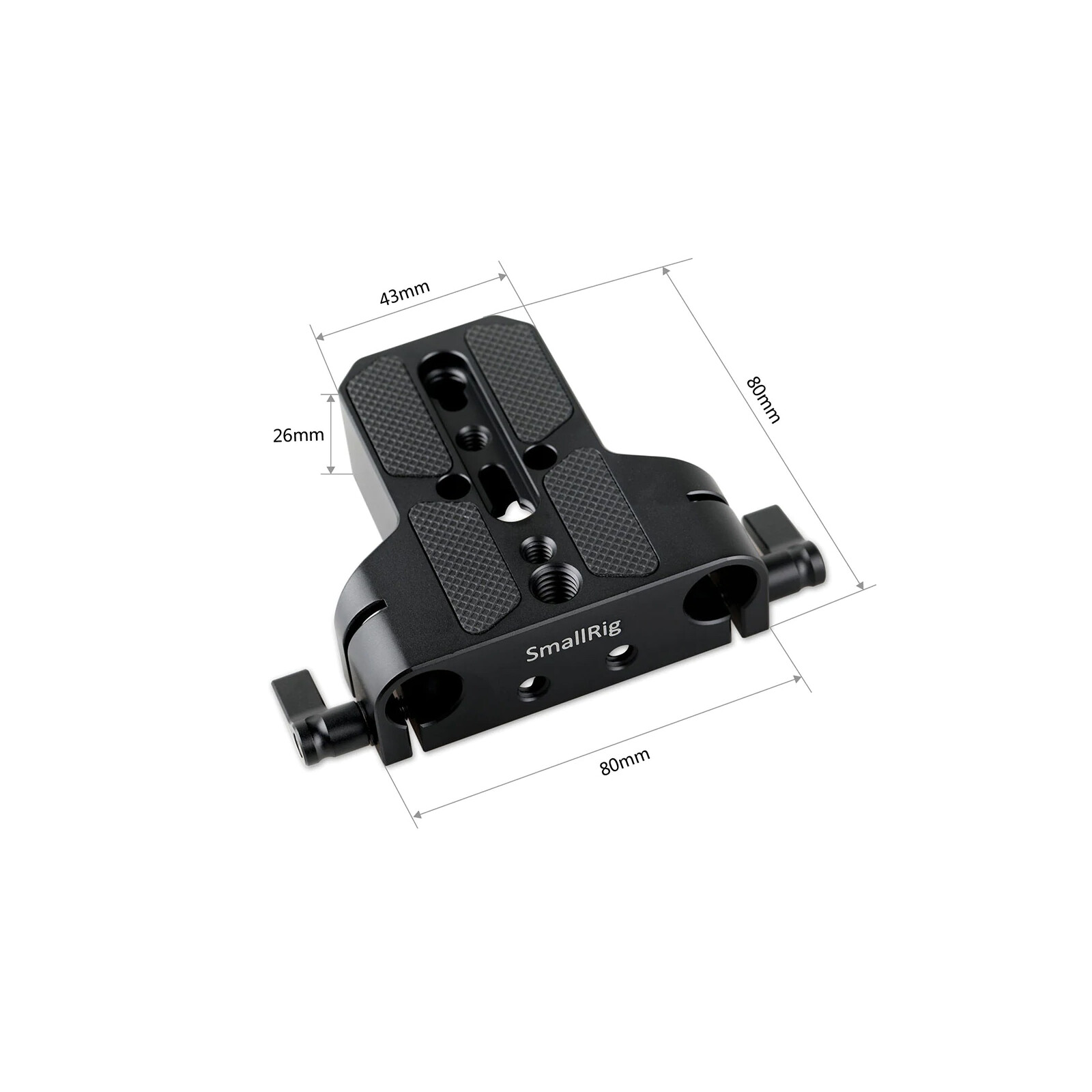 SmallRig Basisplatte mit Dual 15mm Rod Clamp 