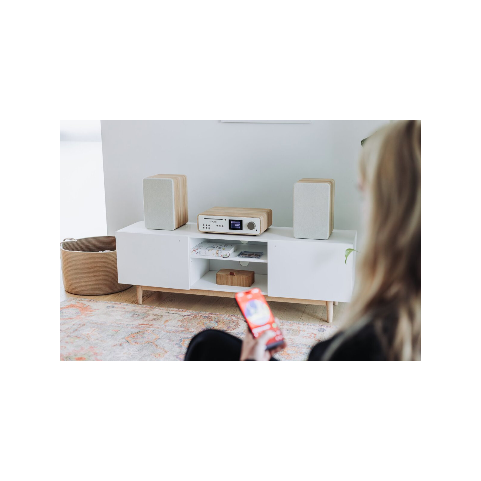 Pure Classic Stereo EU/UK cotton white/oak