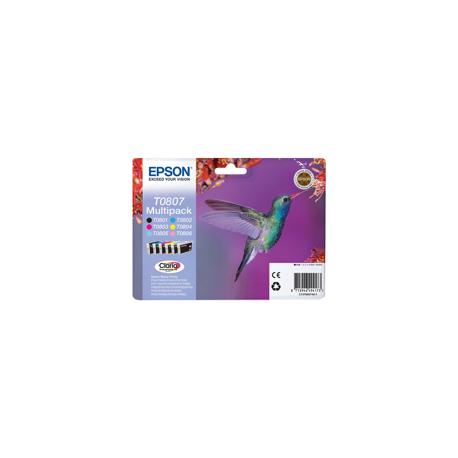 Epson T0807 Tinte Photo Multipack
