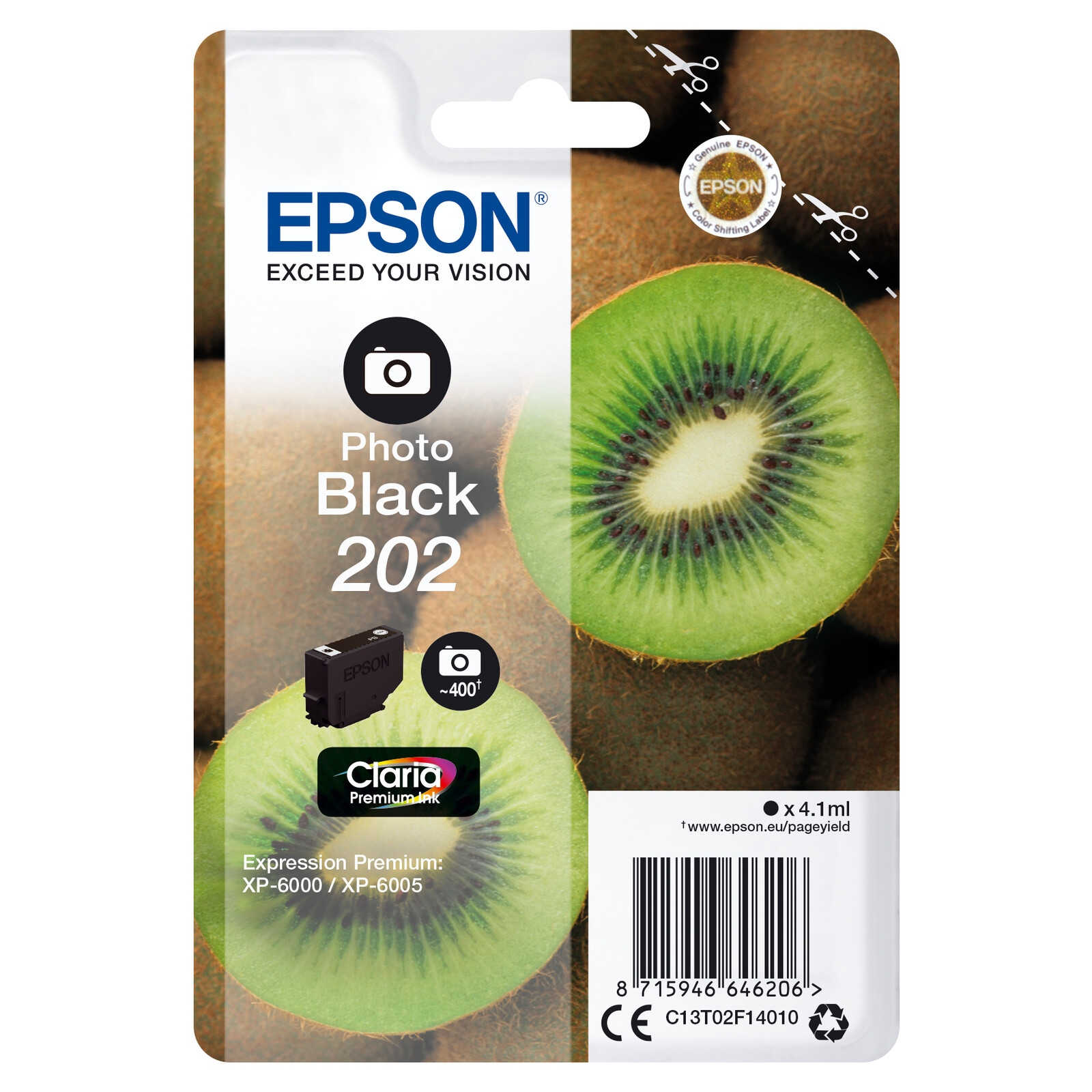 Epson 202 T02F1 Tinte Photo Black 4,1ml