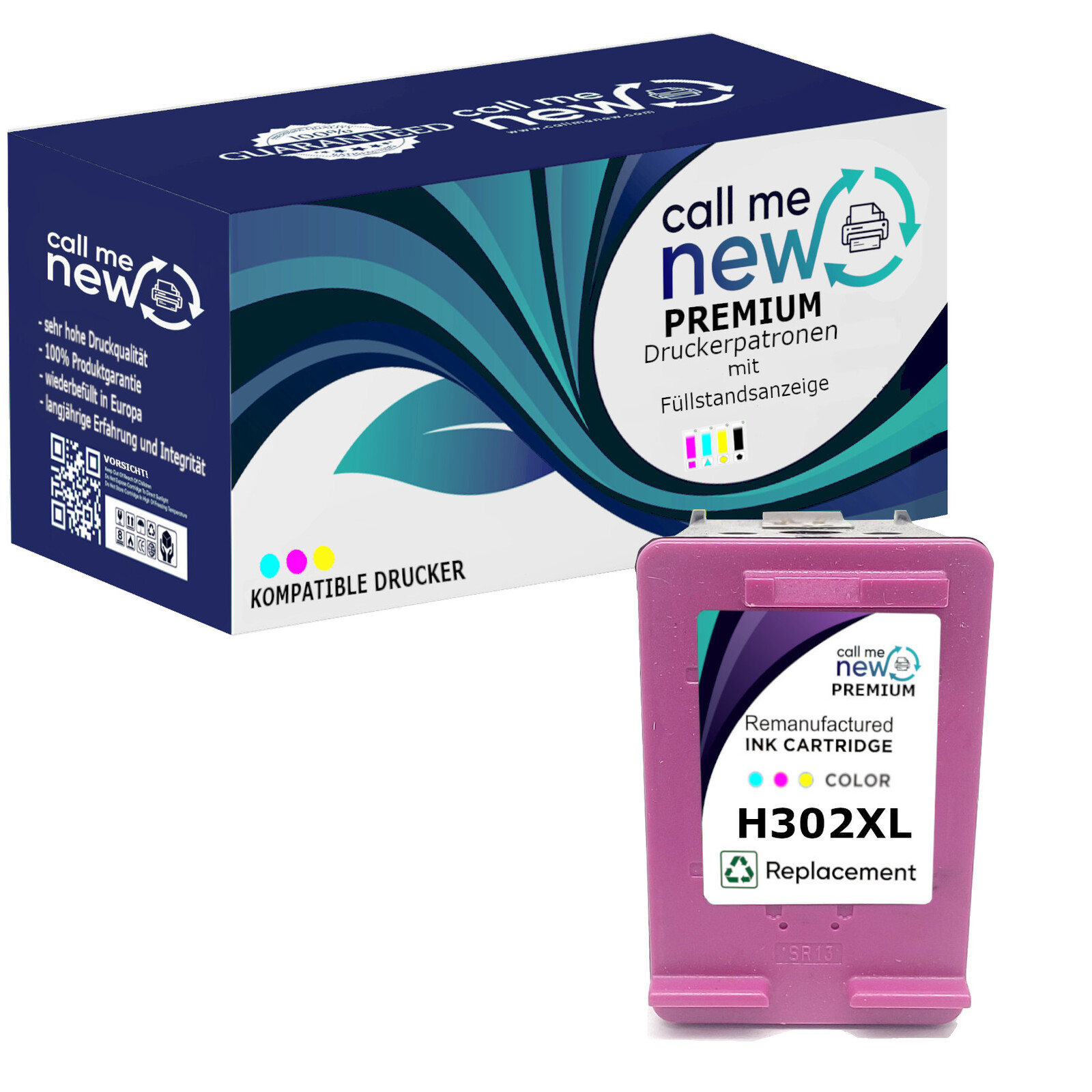 CMN Premium aufber. Tintenpatrone für HP302XL farbig