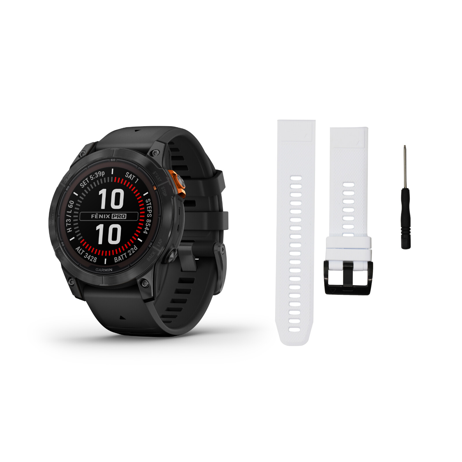 Garmin Fenix 7 Pro Solar slate gray + Gratis Mika Band weiß
